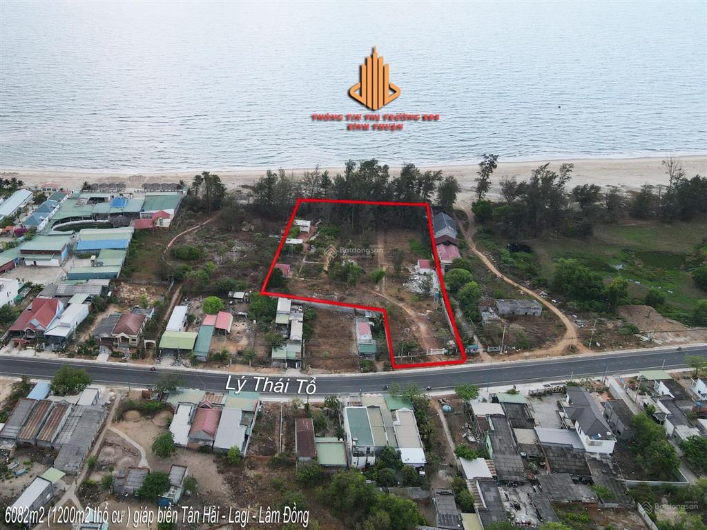 6082m2 (1200m2 thổ cư) đất giáp biển tân hải lâm đồng cần bán