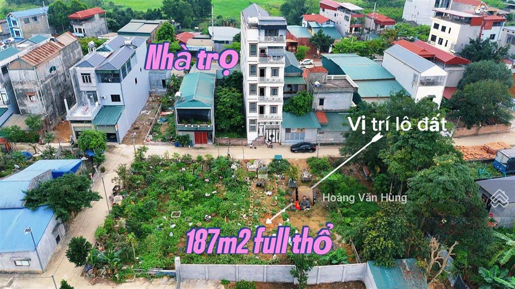 Thanh khoản gấp lô đất sát tỉnh lộ 420, thạch thất, 39 triệu / m2, 187 m2, nhiều tiện ích