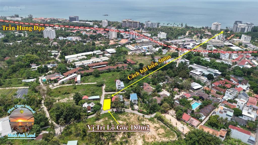 Bán lô góc 180m2 trục chính làng tây cửa lấptrần hưng đạo. kinh doanh du lịch rất tốt, sẵn thổ cư