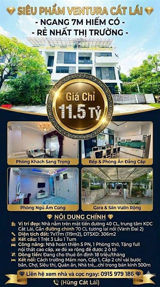 Nhà phố dt 7x17m, 1 trệt 3 lầu sổ hồng 5pn, 6wc giá tốt
