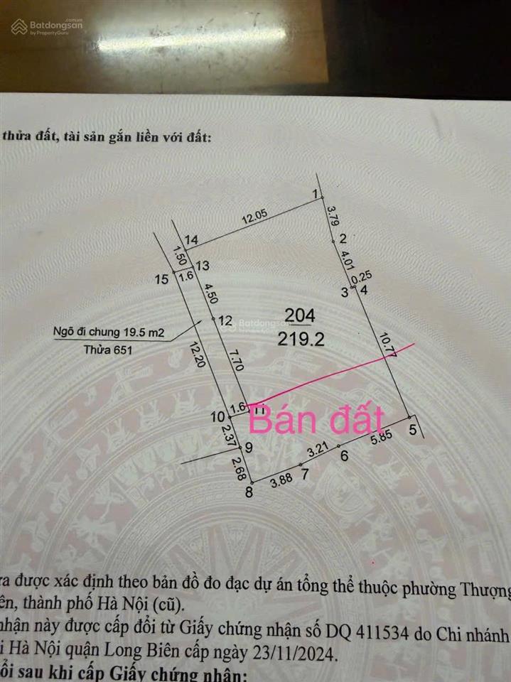 Bán đất 50m2 tại thượng thanh, 10,2 tỷ, phường việt hưng, quận long biên, hà nội