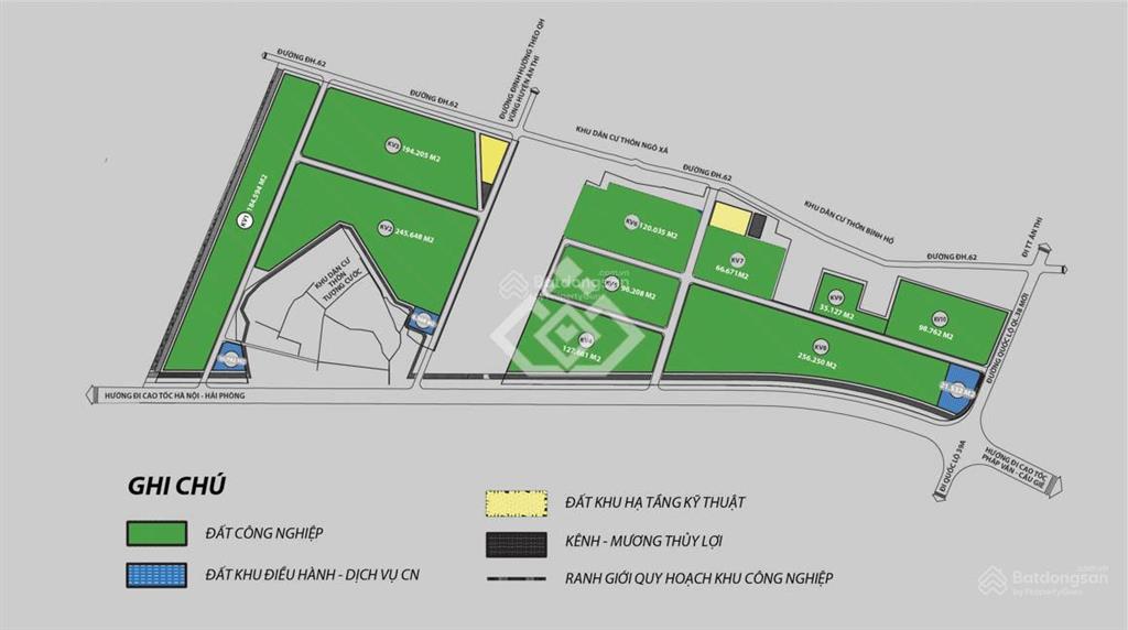 Chuyển nhượng đất xưởng kcn số 5 xuân trúc hưng yên dt 5ha (1ha 2ha) đất sẵn sàng bàn giao