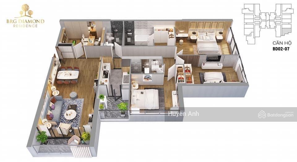 Chính chủ cần bán lại căn góc đông nam 145m2 dự án brg diamond residence lê văn lương cực hiếm