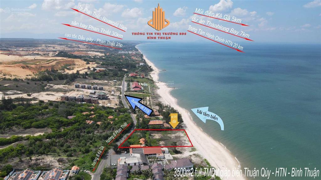 Chính chủ cần bán 3500m2 full tmdv giáp biển thuận quý bình thuận
