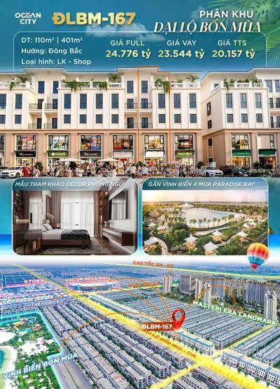 Bán liền kề đẹp tại vinhomes ocean park 3, giá chủ đầu tư vinhomes, 20 tỷ, 110m2, 0984 228 ***