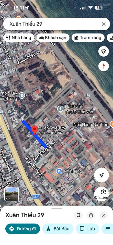 Lô góc 2 mt đường xuân thiều 29. song song nguyễn tất thành diện tích 110m² ngang 5m5
