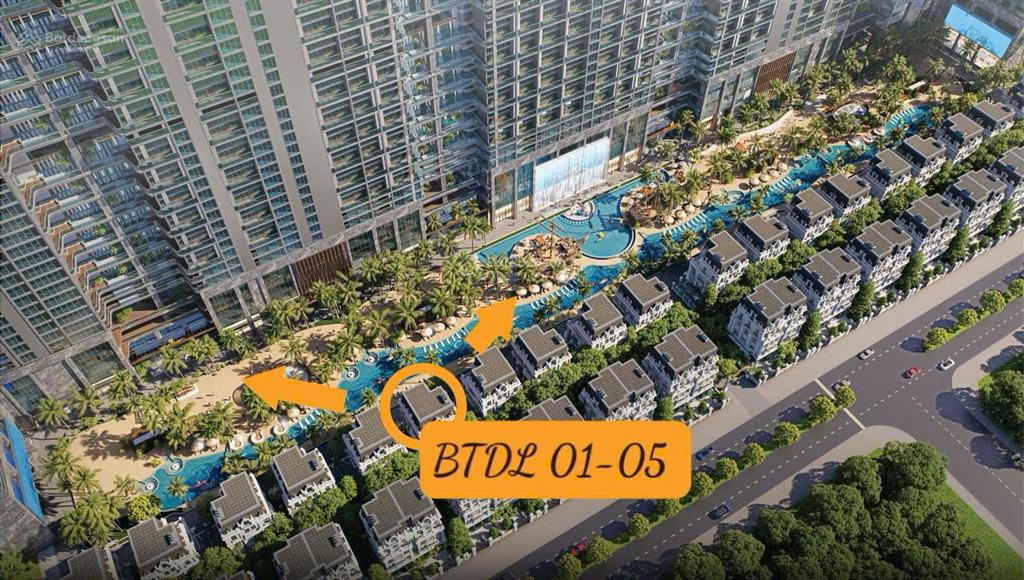 Căn dinh thự 246m2 mặt tiền 16m hướng ra biển hồ có bể bơi riêng, 0904 859 ***