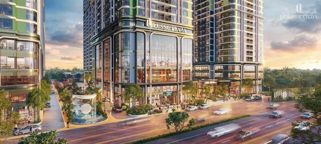 Lusso, căn hộ mặt tiền trục ql13, 1pn+ 56m2, tt 348 triệu sở hữu, tttm 5 tầng dưới nhà, cao cấp