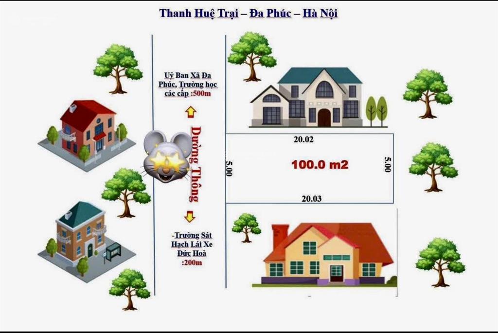 Bán đất tại xã đức hoà, huyện sóc sơn, hà nội, 27 triệu / m2, 100 m2