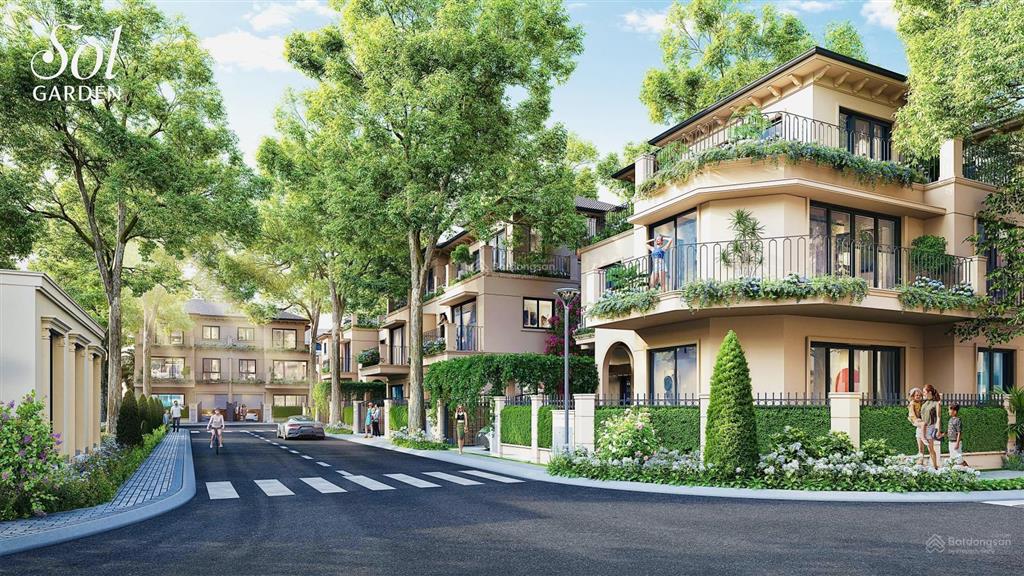 Căn vip hiếm đối diện vườn hoa 90m2 x 3 tầng sol garden nam long mt 6m 6,9 tỷ đón cầu nguyễn trãi