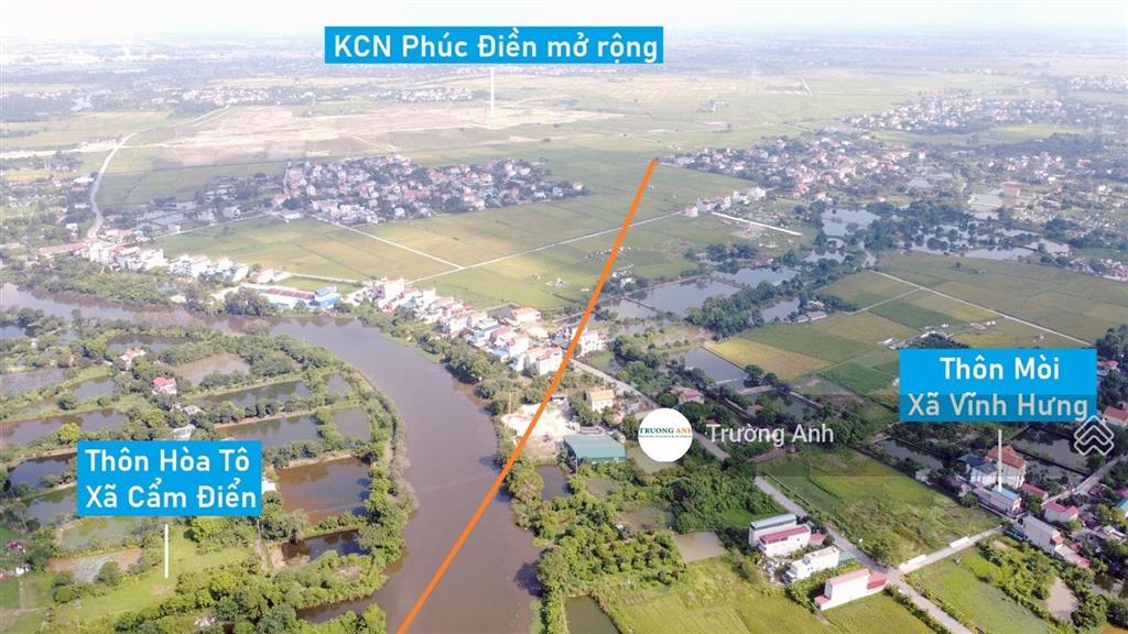 Mở bán kcn phúc điền mở rộng xã vĩnh hưng bình giang hải dương. diện tích 8000m2. 2,7tr/m2