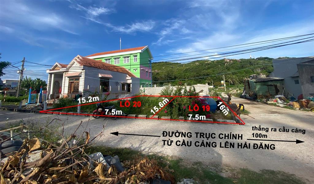 Đất đảo cù lao xanh nhơn châu. 15x15,6m sổ hồng 100% thổ cư