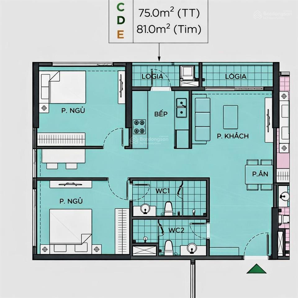 The canopy vin tây mỗ. 2n+ 75m2. tầng trung góc thoáng chỉ 5,680 tỷ bao hết thuế phí sang tên