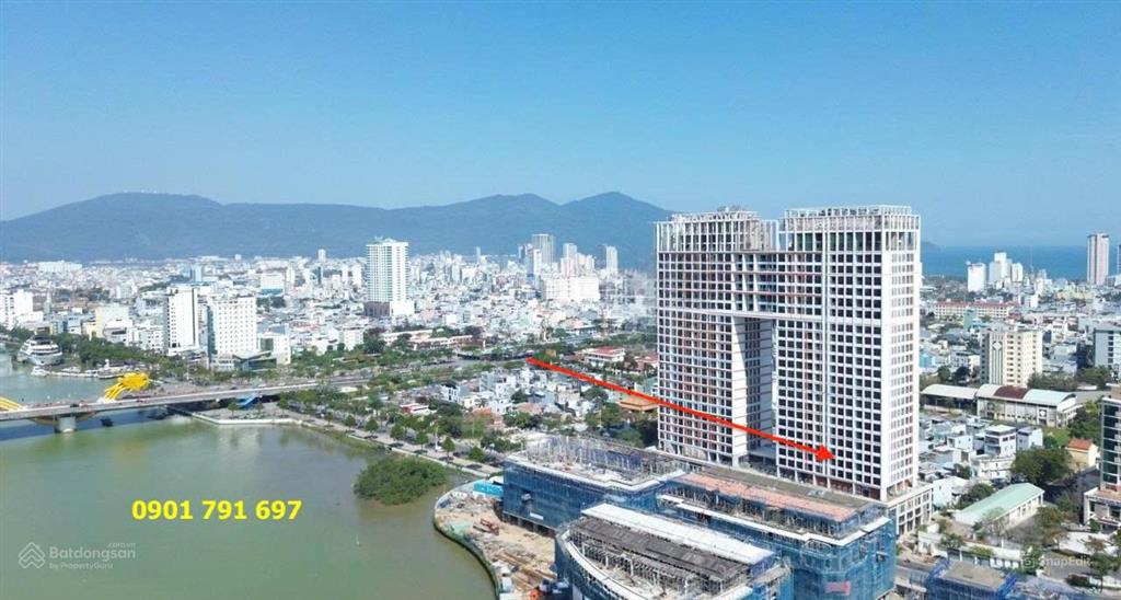 Bán căn hộ 1pn+ sun ponte đà nẵng view trực diện cầu rồng & sông hàn. giá 4,7 tỷ