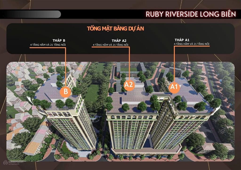 Bán căn ngoại giao 2pn+2wc, 69,4m2 tầng cao chung cư ruby river side giá 6.24 tỷ