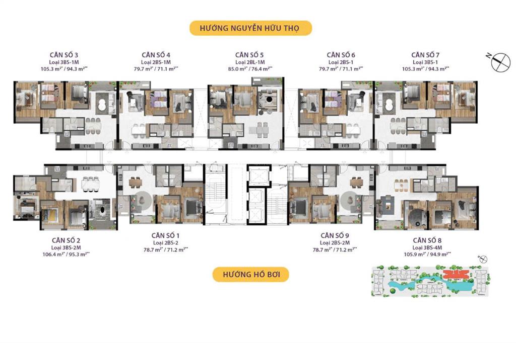 Celesta rise cần bán căn 3 phòng ngủ view hồ bơi nhà thô cần bán gấp giá 7 tỷ 3 bao hết