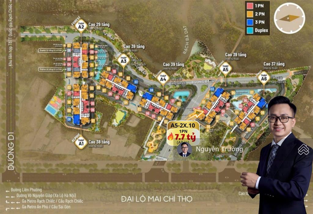 Trục hiếm. bán căn hộ 1pn eaton park tầng cao, 50m2, view rạch chiếc thoáng. giá 7.7 tỷ bao hết