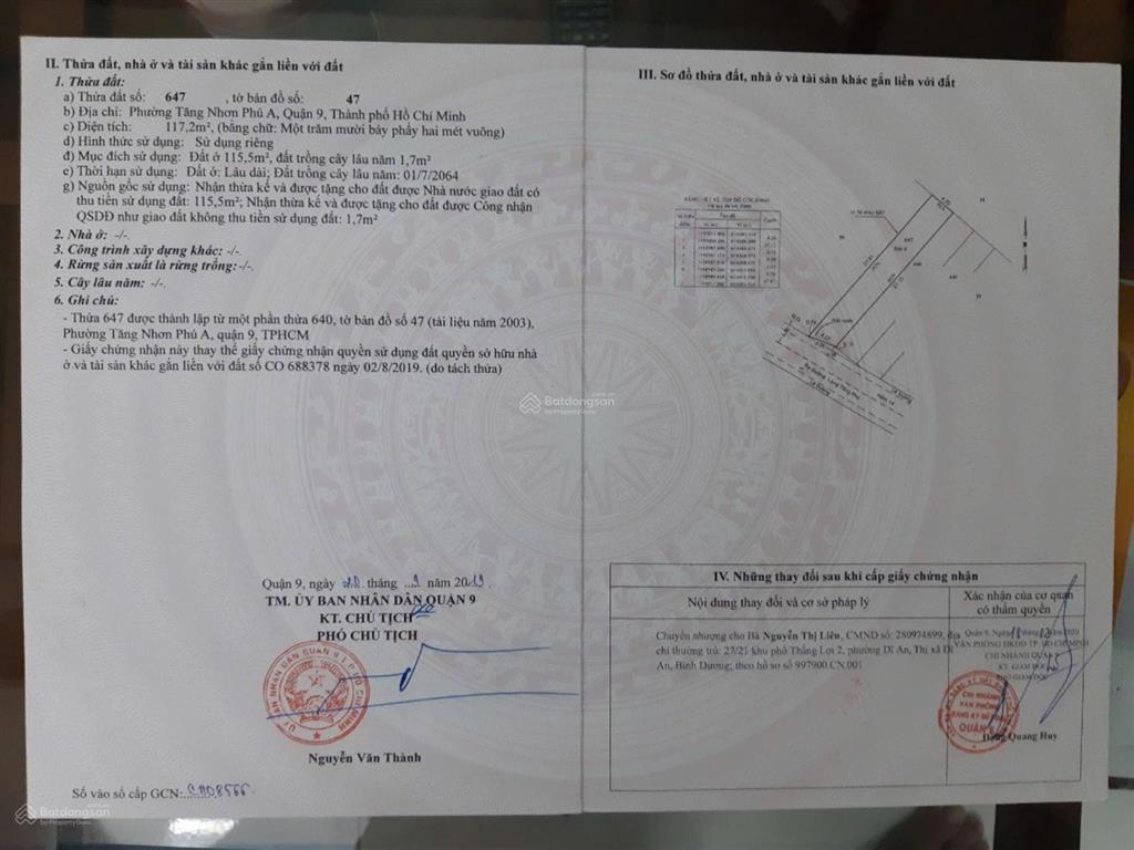 Mặt tiền đường 14 làng tăng phú quận 9