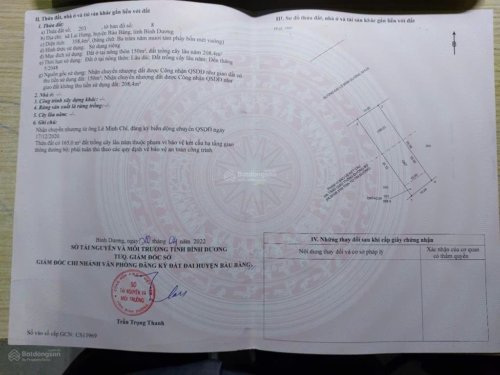 Bán đất quốc lộ 13, 358 m2, phù hợp đầu tư hoặc xây dựng nhà ở hỗ trợ mua bán 3 bên