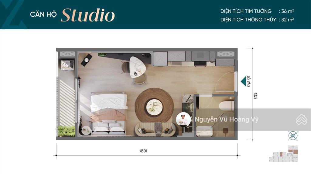 Chính chủ bán căn hộ studio 30.04z dự án skyzen phạm văn đồng giá 1.83 tỷ