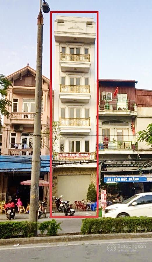 Nhà 6 tầng thang máy mặt đường tôn đức thắng 55,4m2 mt 4,3m hè 5m kd sầm uất chợ an đồng