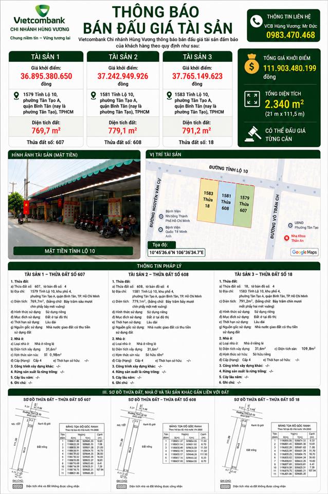 Bán nhà mặt tiền tại , đường tỉnh lộ 10, 111,9 tỷ, 2340m2