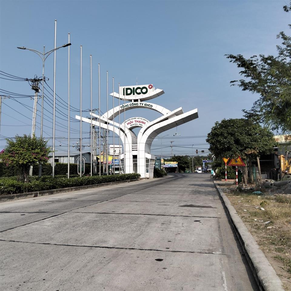 Bán lô đất mặt tiền 100m2 giá 880tr sổ hồng riêng, xây dựng ngay, gần khu công nghiệp hựu thạnh