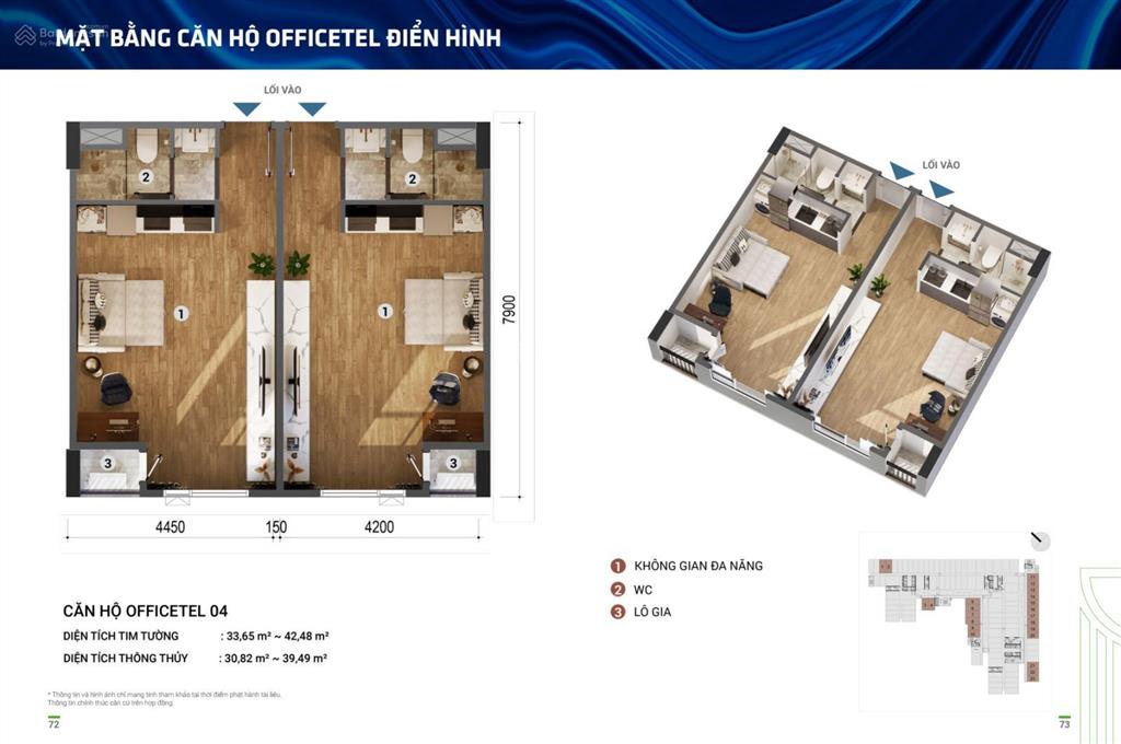Bán căn officetel 33m2 tầng 4 giá 1,36 tỷ đã vat tháp p3, dự kiến tháng 3/2027 nhận nhà