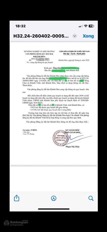 Bán 12.111 m2 đất qh full thổ cư ngay thôn đông, khu dân cư đông đúc nhất sông cầu, khánh vĩnh