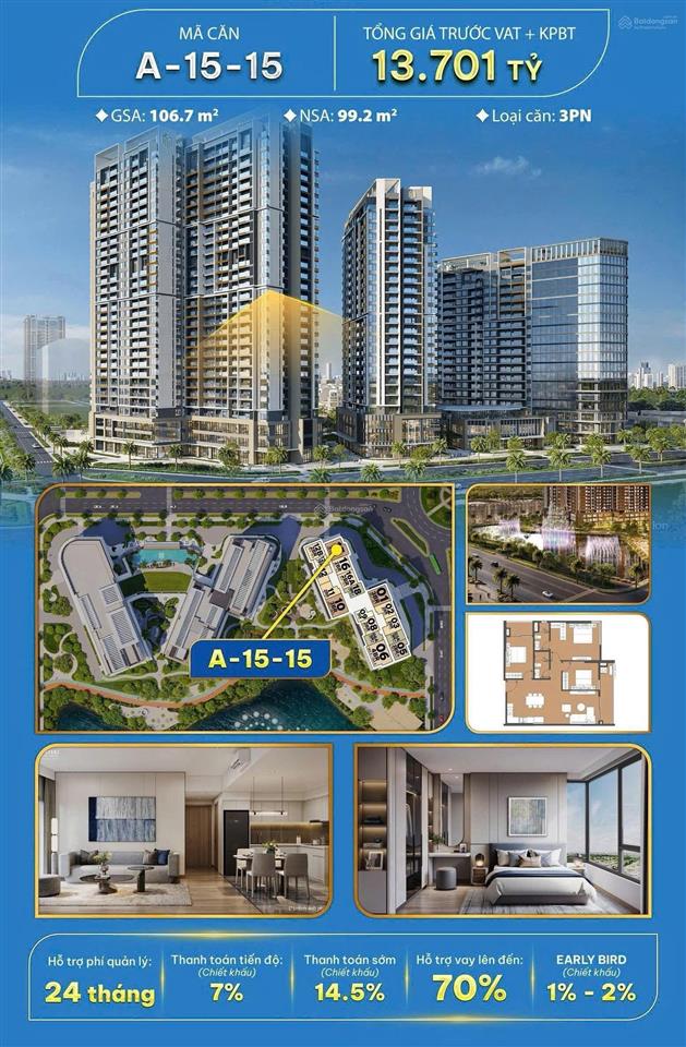 3pn masteri cosmo central 106.7m2 view công viên thoáng căn đẹp a1515