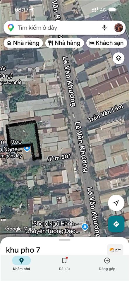 Gấp bán!!! đất thổ cư mặt tiền hẻm 800m2 lê văn khương, quận 12