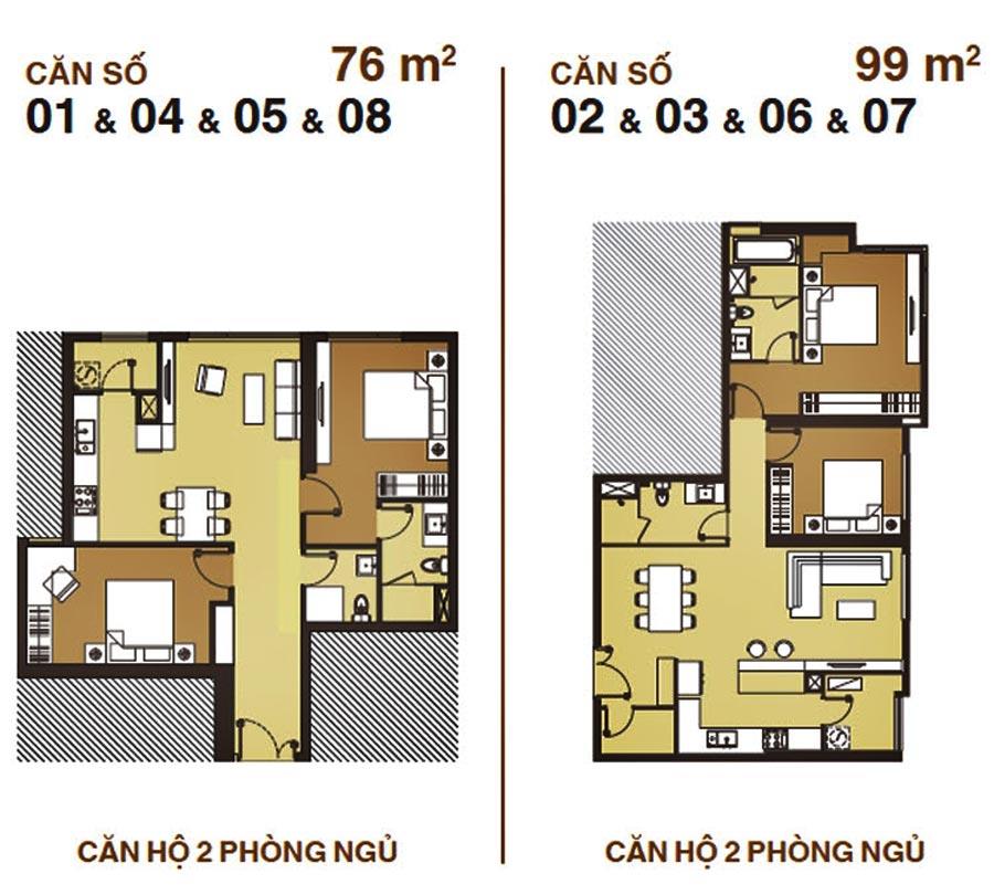 Bán 2pn sunrise city central, 76 m² 6 tỷ