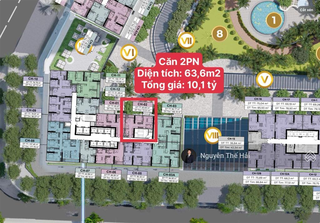 Căn 2pn diện tích 72m², tòa f3, view nội khu siêu đẹp, giá 10,1 tỷ, sun feliza cầu giấy