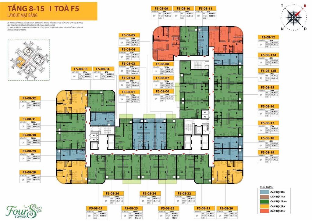 Sun fours tower chỉ 3 tỷ sở hữu căn hộ 2pn