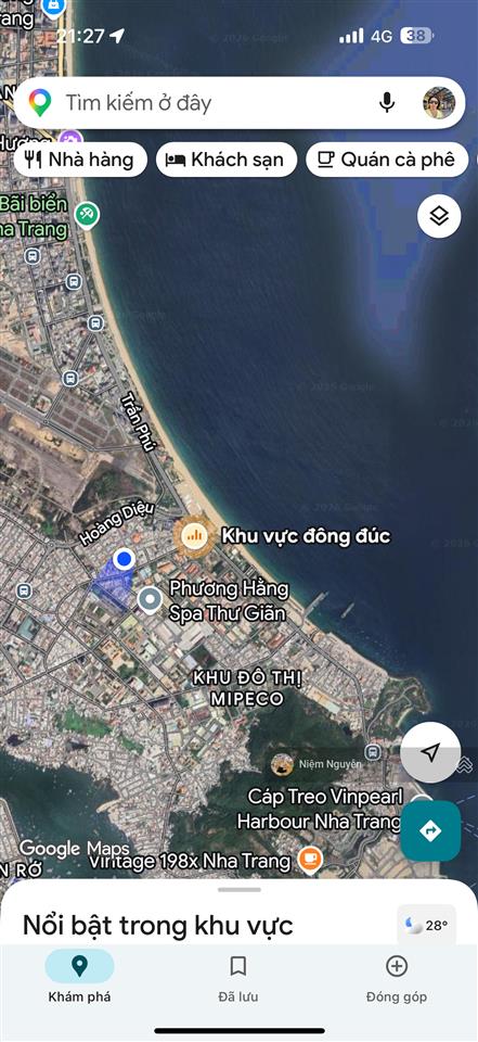 Bán đất tặng nhà cách biển 600m hẻm ô tô đường hoàng diệu nha trang 0935 165 ***