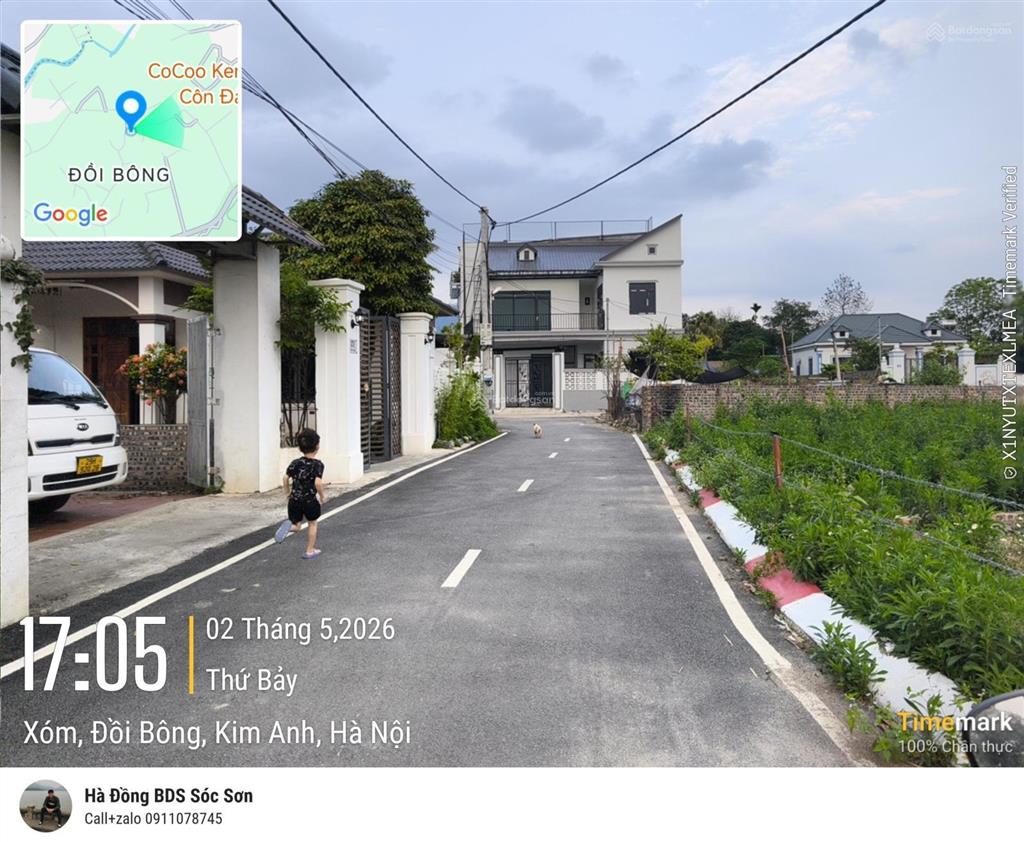 100m2 tại thái lai, xã kim anh ngõ thông oto đất 2 mặt đường trước sau
