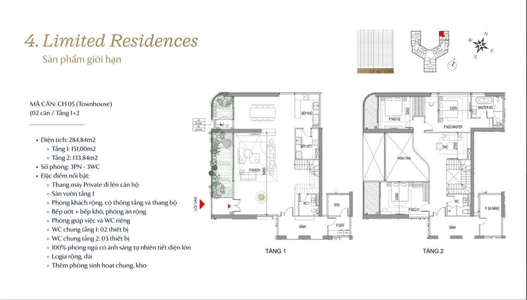 Bán townhouse 05 căn góc đẹp nhất dự án tầng 1 151m2 kinh doanh đắc địa, sổ lâu dài, 0962 284 ***