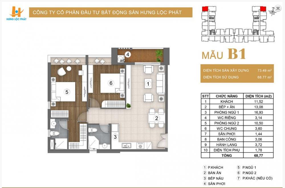 Bán căn hộ 2pn bàn giao hoàn thiện cơ bản, 5,1 tỷ, 73 m², giá tốt