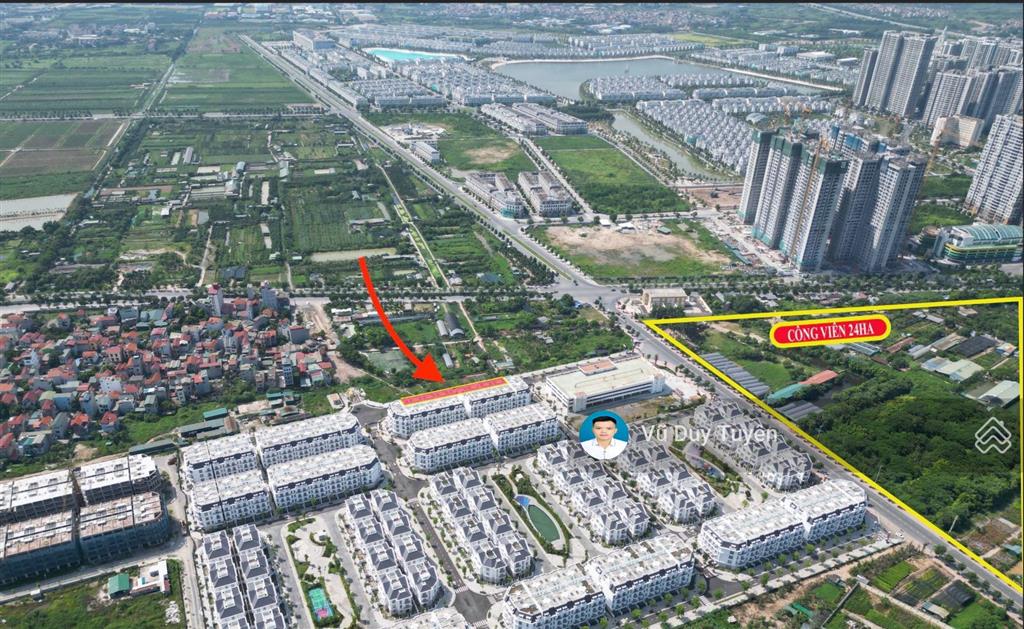 Lô góc liền kề đường ban trắng 22m, dự án eurowindow twin parks giá 19 tỷ. 0867 219 ***