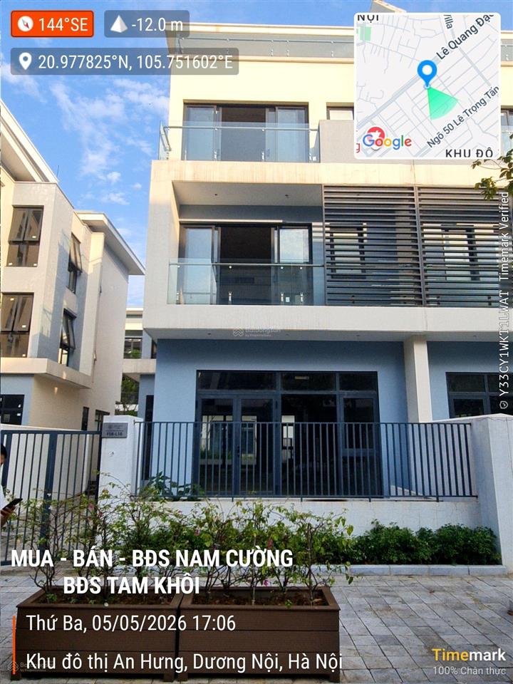 Bán biệt thự an quý tập đoàn nam cường dãy có đường đi bộ sau nhà diện tích 198m2 giá 48 tỷ