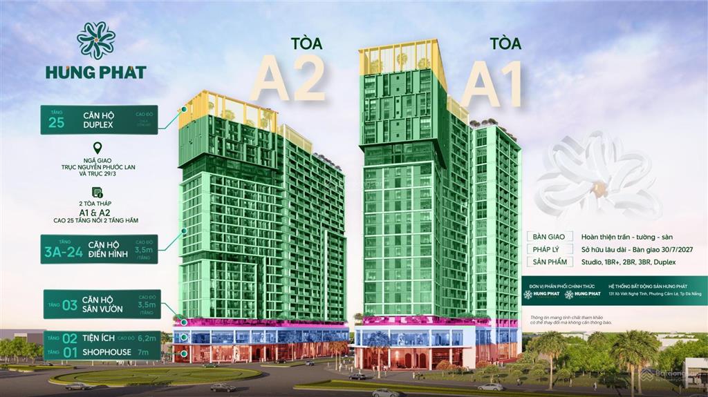 Sun cora căn 1pn + 1 tầng cao giá chỉ 2,8 tỷ (53 triệu/m2)