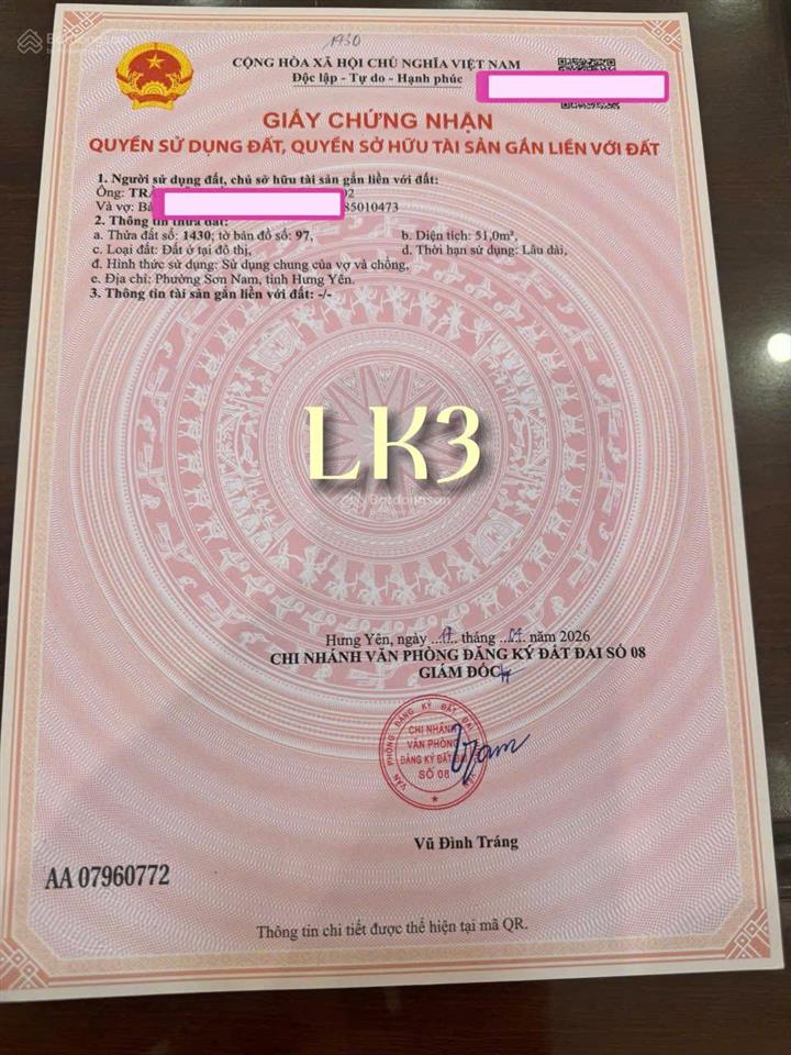 Rẻ không mua đắt lấy gì mà bán! chính chủ bán đất tại phường sơn nam, tp hưng yên, 1,02 tỷ