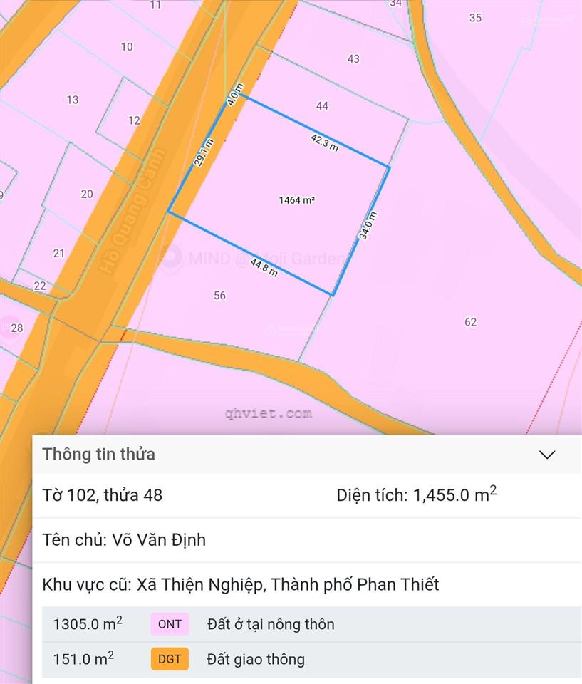 Продаётся участок, 1455 м², Thiện Nghiệp