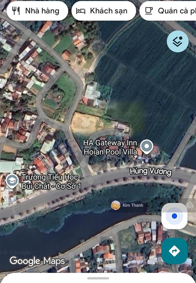 Bán lô 1.792m2 đất mặt tiền hùng vương hội an, view sông thu bồn, giá đầu tư