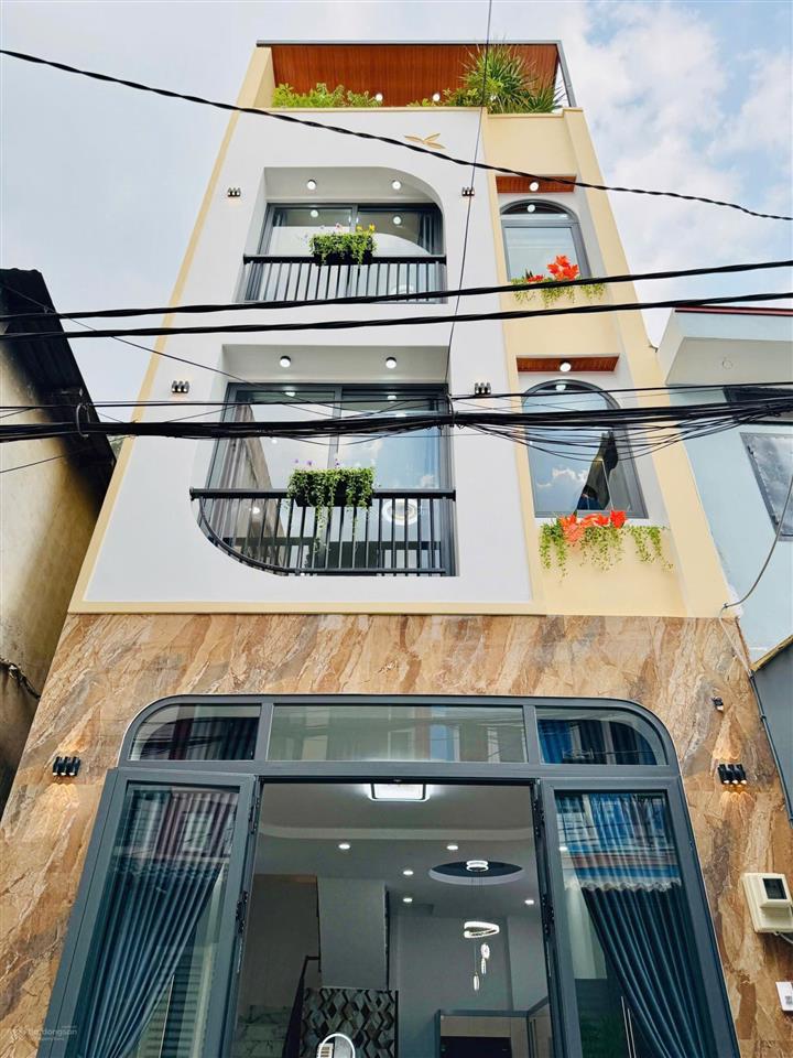 6 tỷ 950 nhà phạm văn chiêu trệt 3 lầu ngang 4,5m hẻm thông