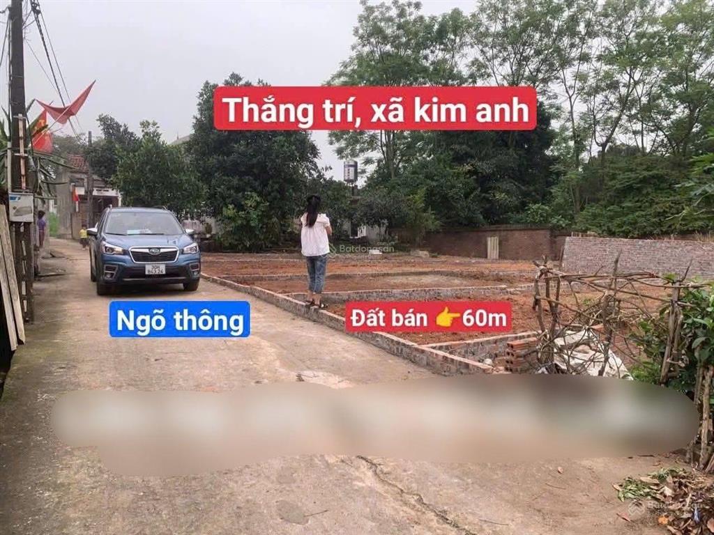 Bán gấp đất 60m2, giá 1,28 tỷ tại thắng trí, minh trí, ngõ thông gần điểm xe bus 200m