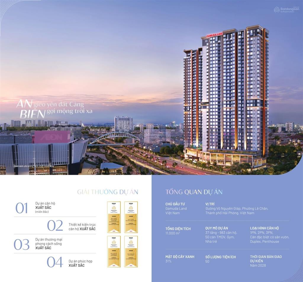 Căn 2 ngủ mặt đường võ nguyên giáp giá gốc cđt ambience gamuda hải phòng