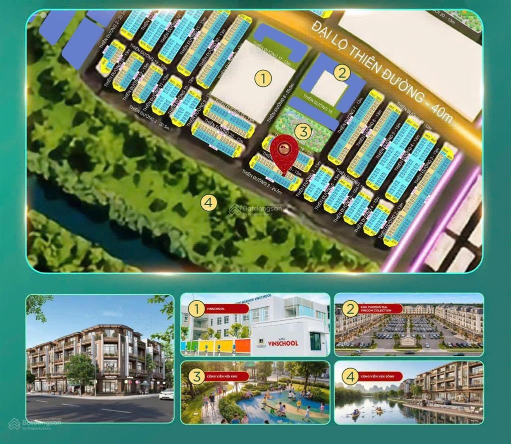 Bán liền kề 50m2 sát công viên trung tâm 4,76 tỷ