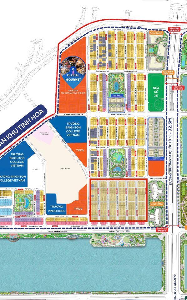 Vinhome Global Gate , bán Thiên Nga 75m mặt hồ giá 23,5 tỷ !