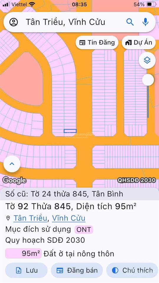 Chính chủ cần bán gấp lô đất đẹp 95m2 đường nhựa lớn